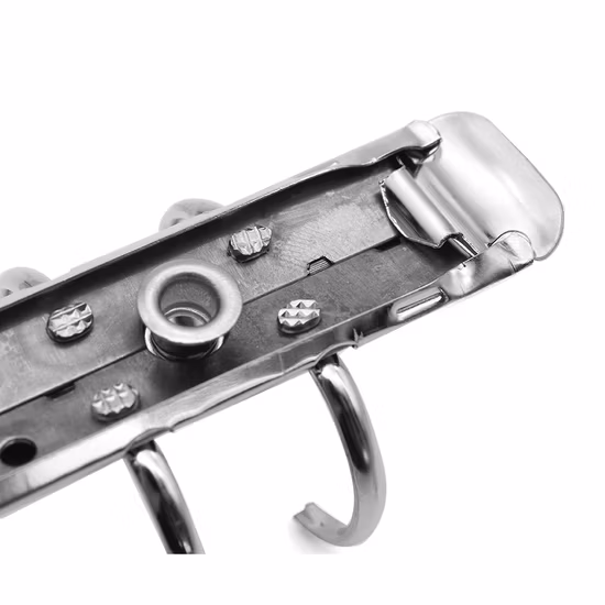 ハードウェア電気メッキ金属穴クリップフォルダーバインダークリップ 6 リングバインディングクリップ